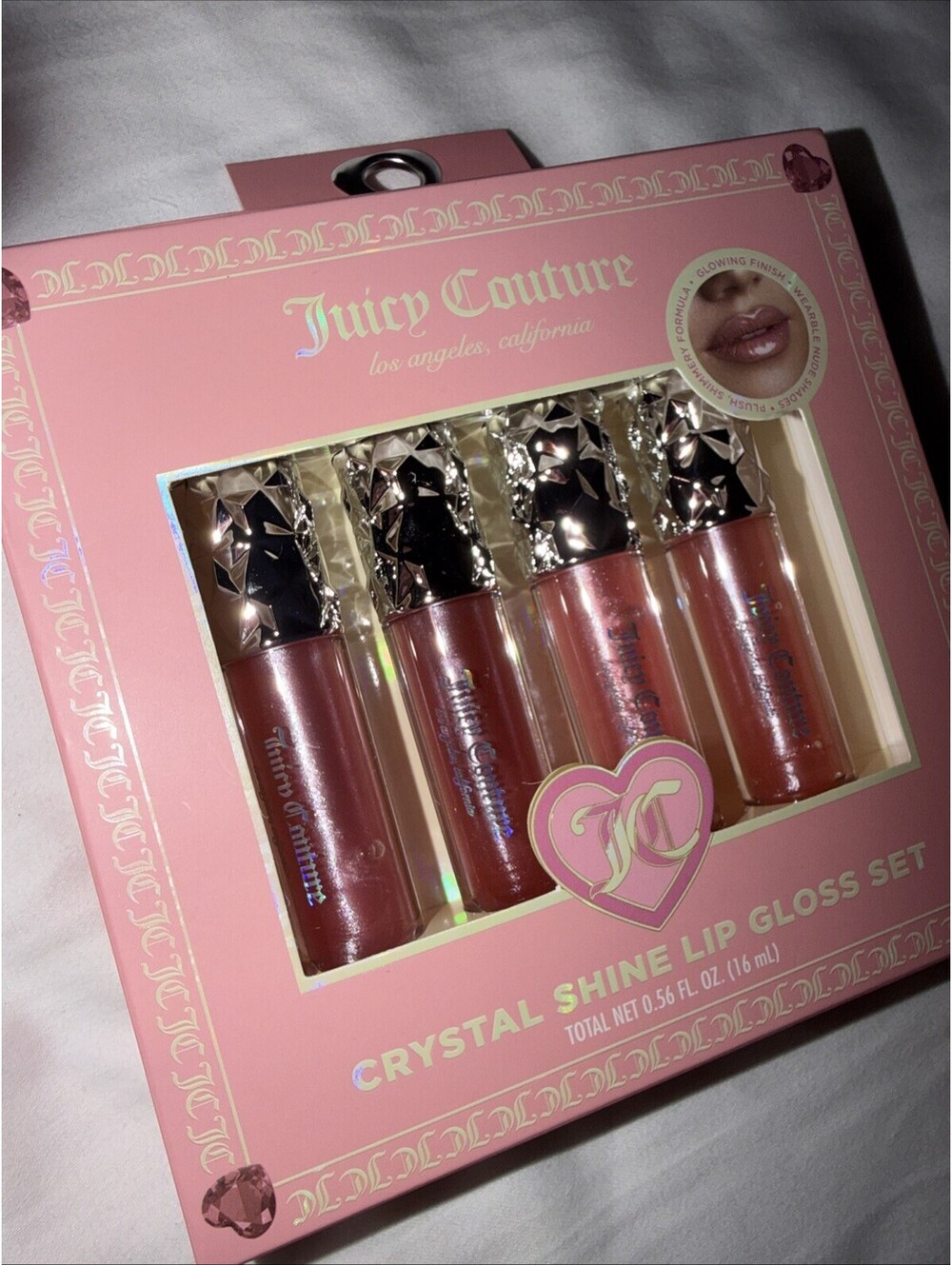 Juicy Couture 4  Crystal Shine Lip Gloss Gift Set NIB